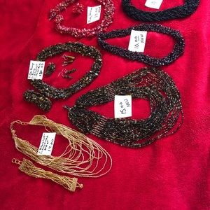 Necklace bracelet matching rings